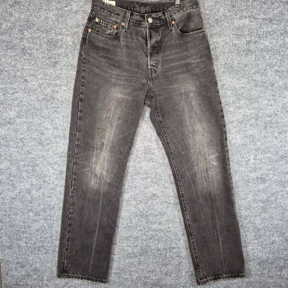 Vintage Levi's 501 Premium Jeans Men's 28Wx32L Black Straight Button Fly 90s